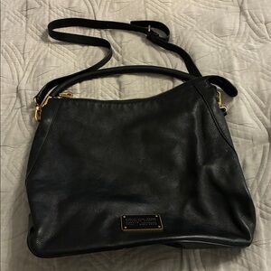 Marc Jacobs Elegant Black Leather Shoulder Bag